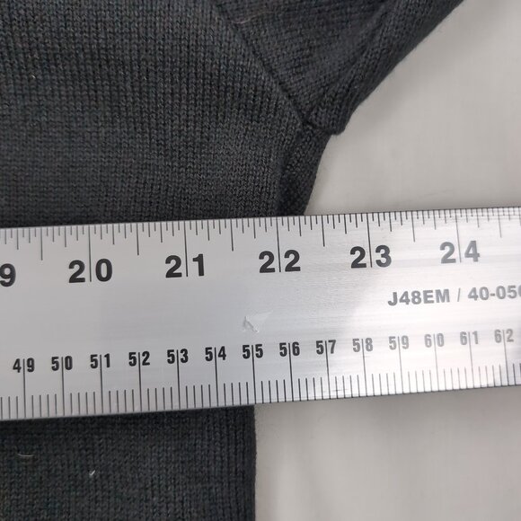 COBMEX Men's Black Cardigan "M" Purple/Gold Patch 5-Button Acrylic, Size Large - Picture 6 of 7